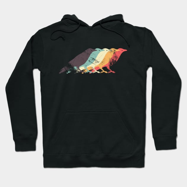 Retro Crow Hoodie by Aunt Choppy